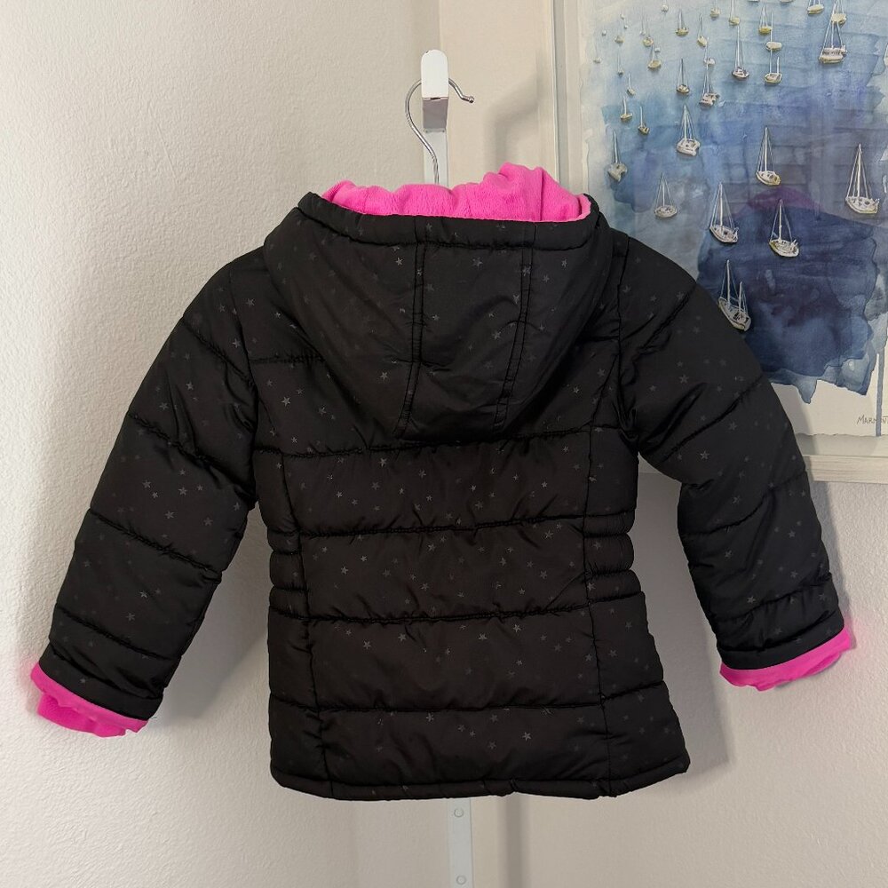 Girls Puffer Coat with Hood - Size XS (4-5) - Picture 2 of 7
